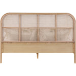 Siena Ash Wood And Cane Queen Bed (3 Boxes) in Natural
