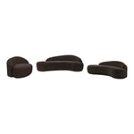 Caspian Chenille Fabric Upholstered Chair in Brown