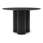 Simba 48" Ash Wood And Oak Veneer Dining Table in Black