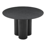 Simba 48" Ash Wood And Oak Veneer Dining Table in Black