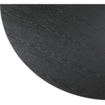 Simba 48" Ash Wood And Oak Veneer Dining Table in Black