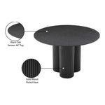 Simba 48" Ash Wood And Oak Veneer Dining Table in Black