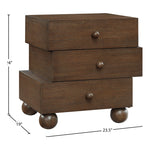 Askew Oak Veneer Nightstand in Brown