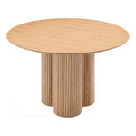 Simba 48" Ash Wood And Oak Veneer Dining Table in Natural