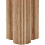 Simba 48" Ash Wood And Oak Veneer Dining Table in Natural