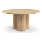 Simba 60" Ash Wood And Oak Veneer Dining Table in Natural