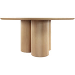 Simba 60" Ash Wood And Oak Veneer Dining Table in Natural