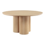 Simba 60" Ash Wood And Oak Veneer Dining Table in Natural