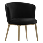 Skylar Velvet Upholstered Dining Chair in Black