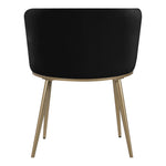 Skylar Velvet Upholstered Dining Chair in Black
