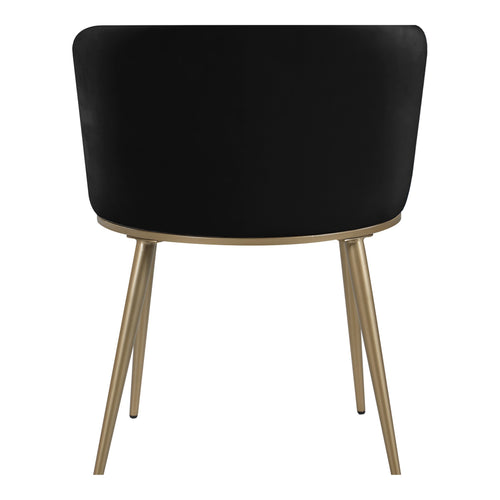 Skylar Velvet Upholstered Dining Chair in Black