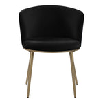 Skylar Velvet Upholstered Dining Chair in Black