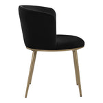 Skylar Velvet Upholstered Dining Chair in Black