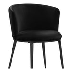 Skylar Velvet Upholstered Dining Chair in Black