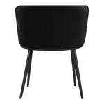 Skylar Velvet Upholstered Dining Chair in Black
