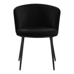 Skylar Velvet Upholstered Dining Chair in Black