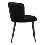 Skylar Velvet Upholstered Dining Chair in Black