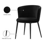 Skylar Velvet Upholstered Dining Chair in Black