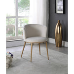 Skylar Velvet Upholstered Dining Chair in Cream