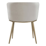 Skylar Velvet Upholstered Dining Chair in Cream