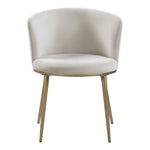 Skylar Velvet Upholstered Dining Chair in Cream
