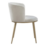 Skylar Velvet Upholstered Dining Chair in Cream