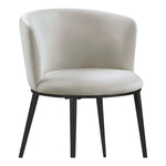 Skylar Velvet Upholstered Dining Chair in Cream