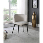Skylar Velvet Upholstered Dining Chair in Cream
