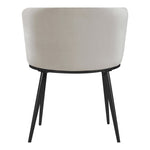 Skylar Velvet Upholstered Dining Chair in Cream
