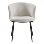 Skylar Velvet Upholstered Dining Chair in Cream