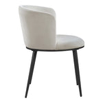 Skylar Velvet Upholstered Dining Chair in Cream