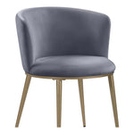Skylar Velvet Upholstered Dining Chair in Grey