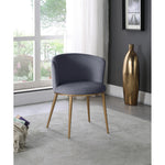 Skylar Velvet Upholstered Dining Chair in Grey