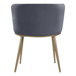 Skylar Velvet Upholstered Dining Chair in Grey