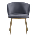 Skylar Velvet Upholstered Dining Chair in Grey