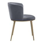 Skylar Velvet Upholstered Dining Chair in Grey