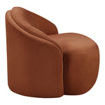 Caspian Chenille Fabric Upholstered Chair in Cognac