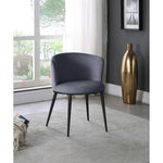 Skylar Velvet Upholstered Dining Chair in Grey