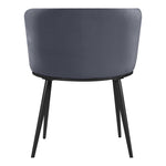 Skylar Velvet Upholstered Dining Chair in Grey