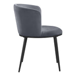 Skylar Velvet Upholstered Dining Chair in Grey