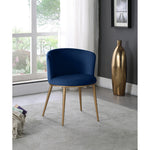 Skylar Velvet Upholstered Dining Chair in Navy