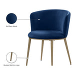 Skylar Velvet Upholstered Dining Chair in Navy
