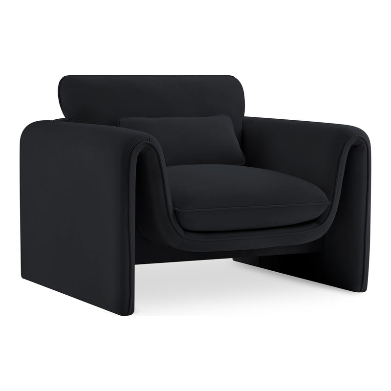 Sloan Velvet Upholstered Chair in Black