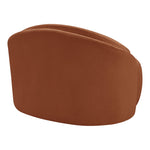 Caspian Chenille Fabric Upholstered Chair in Cognac