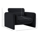 Sloan Velvet Upholstered Chair in Black