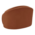 Caspian Chenille Fabric Upholstered Chair in Cognac