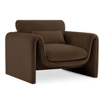 Sloan Velvet Upholstered Chair in Brown