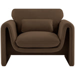 Sloan Velvet Upholstered Chair in Brown
