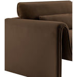 Sloan Velvet Upholstered Chair in Brown