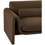 Sloan Velvet Upholstered Chair in Brown